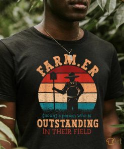 Farmer Definition Funny Farming Farm Tractor Animals T Shirt