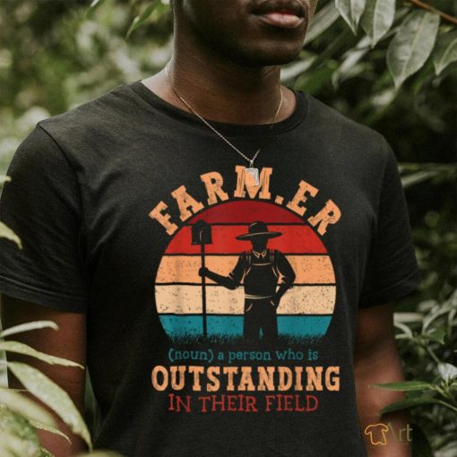 Farmer Definition Funny Farming Farm Tractor Animals T Shirt