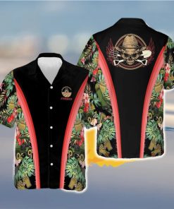 Farmer Skull Hawaiian Shirt Tractor Tropical Button Up Shirt Farmers Gifts For Him Gift Halloween