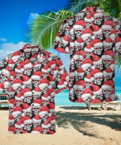 Fashionable Christmas Skulls Hawaiian Shirt