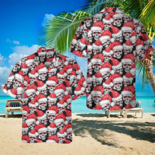 Fashionable Christmas Skulls Hawaiian Shirt