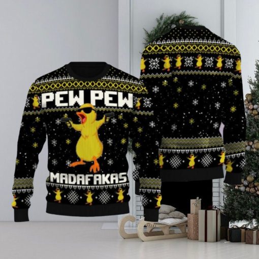 Fat Duck Duck Pew Pew Ugly Sweater