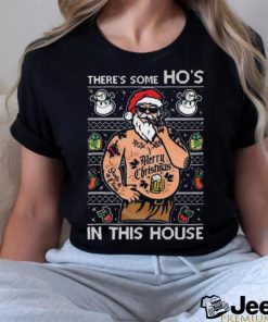 Fat Santa Claus there’s some Ho’s in this house ugly christmas 2023 T shirt