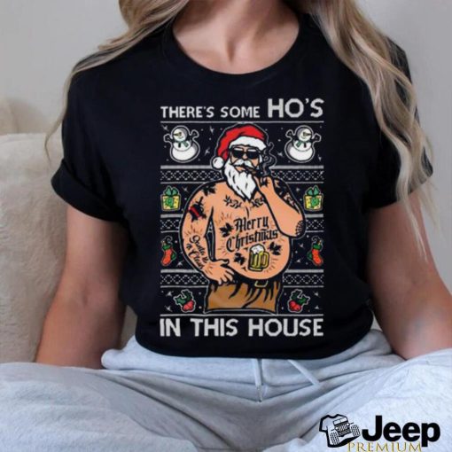 Fat Santa Claus there’s some Ho’s in this house ugly christmas 2023 T shirt