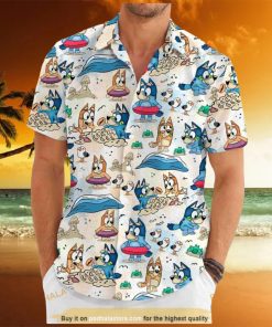 Father Day Blueydad Sandcastles And Crabs Beach Printed Hawaiian Shirt