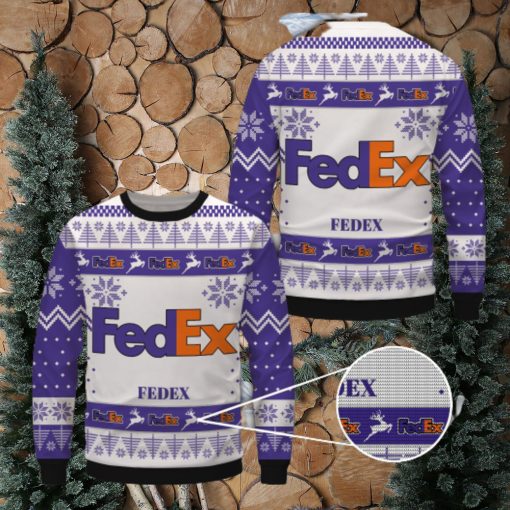 Fedex White Merry Christmas Ugly Sweater