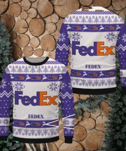 Fedex White Merry Ugly Christmas Sweater Gift For Men Women