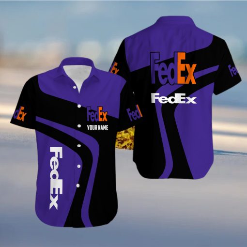 Fedex purple cool custom name Summer Hawaiian Shirts