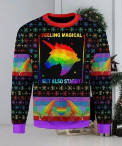 Feeling Magical But Also Stabby Ugly Christmas Sweater