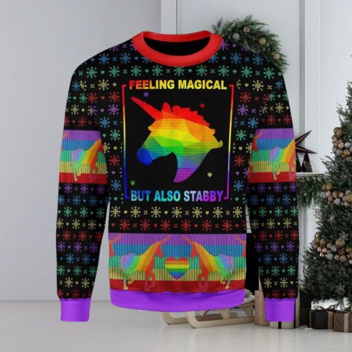 Feeling Magical But Also Stabby Ugly Christmas Sweater