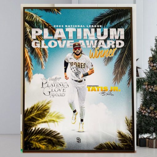 Fernando Tatis Jr is The 2023 National League Platinum Glove Award Winner Home Decor Poster Canvas