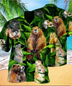 Ferret Animals LoveLy Dovely Leaves Hawaiian Shirt