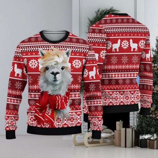 Festive Llama Xmas Christmas 3D Sweater