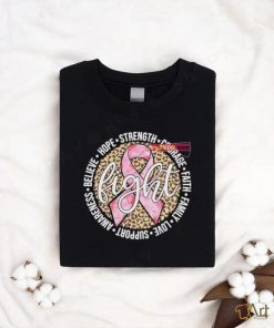 Fight Breast Cancer Pink Cancer Ribbon Leopard Breast Cancer Shirt