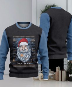 Find The Cat Ugly Christmas Sweater Knitted Gift For Men And Women