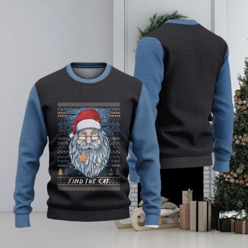 Find The Cat Ugly Christmas Sweater Knitted Gift For Men And Women