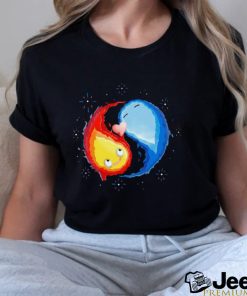 Fire Death Alive A Calcifer and water yin yang cartoon shirt