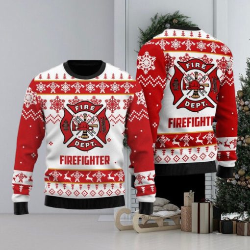 Fire Department Ugly Christmas Sweater Xmas Gift Men And Women Christmas Sweater