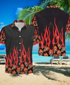 Fire Skull 3D Hawaiian Shirt