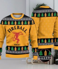 Fireball Whicky 3D All Over Printed Ugly Christmas Sweater