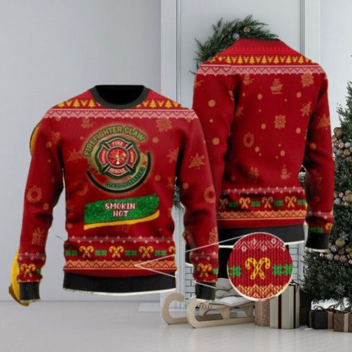 Firefighter Claw Heroic Seltzer Ugly Christmas Sweater 3D