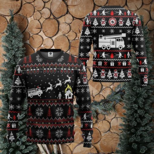 Firefighter FIRE DEPT SweaApparel Ugly Christmas Sweater Gift For Men Women