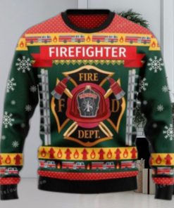 Firefighter Fire Dept Xmas Ugly Sweater