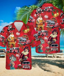 Firefighter Fire Truck Christmas Hawaiian Shirt