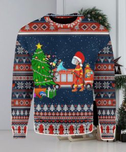 Firefighter Presents Christmas Tree Ugly Christmas Sweater Xmas Gift Men And Women Christmas Sweater