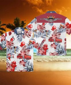 Firefighter Tropical Hawaiian Shirt