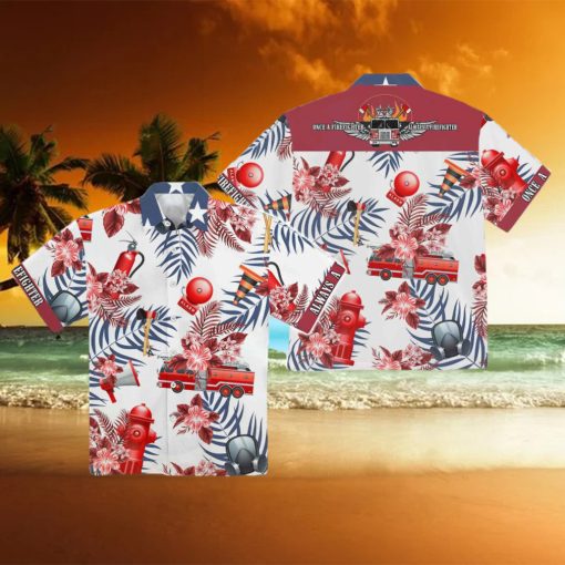 Firefighter Tropical Hawaiian Shirt