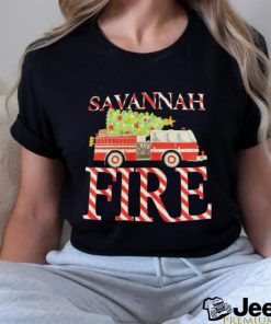 Firetruck Savannah Fire Christmas shirt