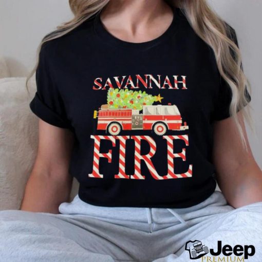 Firetruck Savannah Fire Christmas shirt