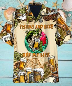 Fishing And Beer Is My Life Unisex Hawaiian Shirts