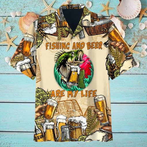 Fishing And Beer Is My Life Unisex Hawaiian Shirts