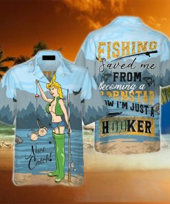 Fishing Saved Me Fishing Hawaiian Shirt Summer Beach Gift For Men And Women