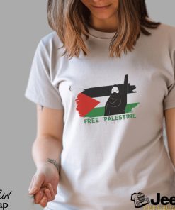 Fist Stand With Free Palestine Flag T shirt