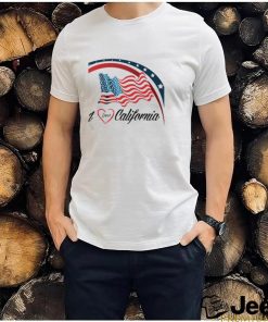 Flag American I Love California Shirt