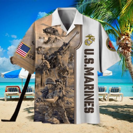 Flag’s symbolism represents sacrifice US Marine Corps Proudly Served Hawaiian Shirt For Veterans