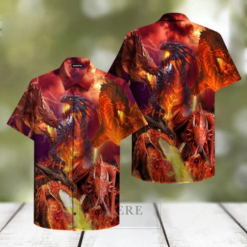 Flaming Dragon Hawaiian Shirt