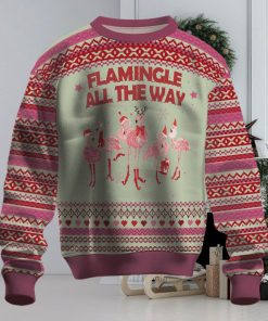 Flamingo All The Way Ugly Christmas Sweater