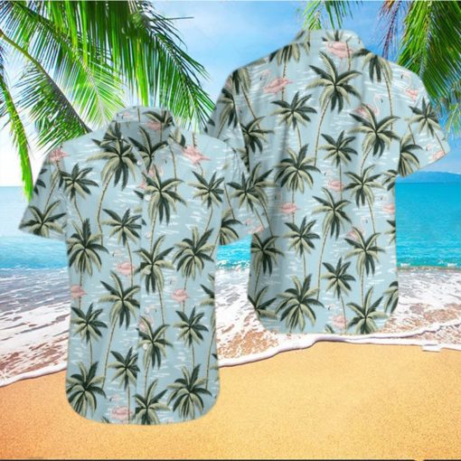 Flamingo And Palm Tree Hawaiian Shirt