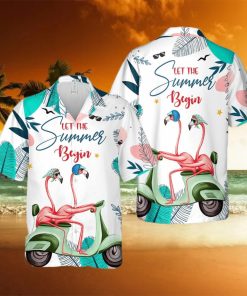 Flamingo Couple Bike Tropical Hawaiian Shirt Summer Gift For Men And Women