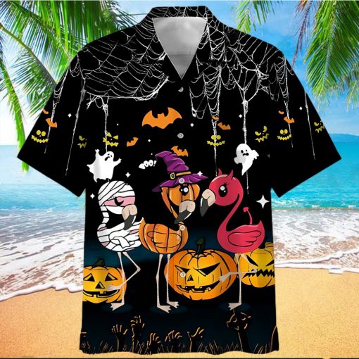 Flamingo Halloween Hawaiian Shirt