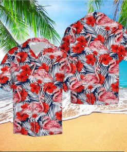 Flamingo Hibiscus Flower Hawaiian Shirt