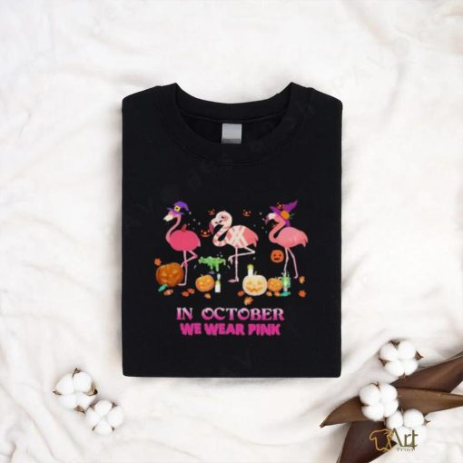 Flamingo In October we wear Pink Happy Halloween 2023 Shirt