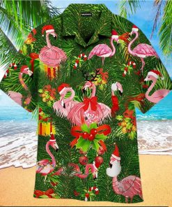 Flamingo Merry Christmas Hawaiian Shirt