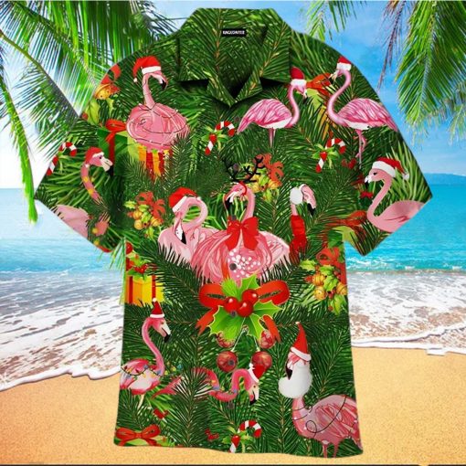 Flamingo Merry Christmas Hawaiian Shirt