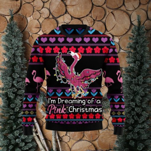 Flamingo Pink Ugly Christmas Sweater For Men And Women