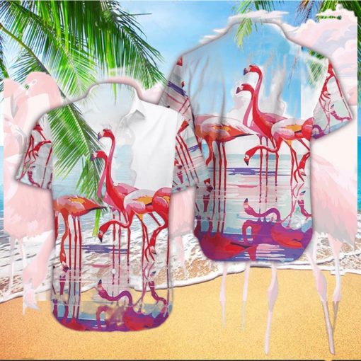 Flamingo Reflection Unisex Hawaiian Shirt